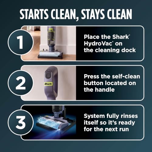Shark HydroVac Reveal Cordless Vacuum, Mop and Self-Clean, Lilac, WD321 | Cordless Wet and Dry Vacuum and Mop, Edge Cleaning, Self-Clean Cycle, Reveal Lights, Removes Odors, Powerful Suction - image 5