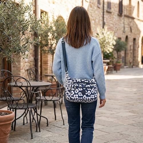 Image of Women's Crossbody Sling Bag | Multi Pocket Water Resistant Handbag for Ladies | Shoulder Purse with Spacious Interior & Adjustable Strap, Perfect for Travel, Shopping | 10 Pocket Organier