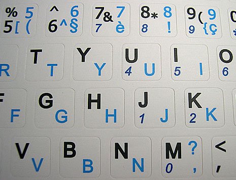 Online-Welcome adhesivos para teclado francés mini miniatura 2