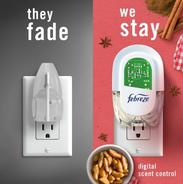 F.e.b.r.e.z.e Odor-Fighting Fade Defy PLUG Air Freshener Baked Cinnamon Apples, .87 fl. oz. Oil Refill