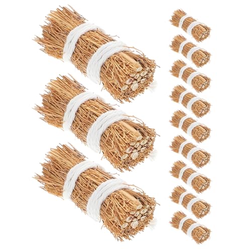 Gadpiparty 12 Mini Ballots de Paille Réalistes en Paille pour Décoration de Maison de Poupée, Scène de Ferme Placement Facile et Stabilité pour Décor de...