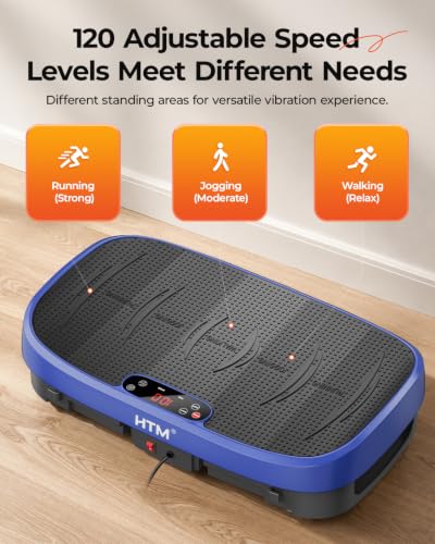 Vibration Plate Exercise Machine - 330lbs Weight Capacity, 120 Speed Levels, Full Body Workout Shake Board for Home Fitness, Toning and Wellness, LED Display, Low Noise Motor — view 5