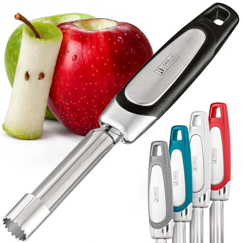 ORBLUE Vide-Pomme Trognon Entferner aus Edelstahl: Müheloses Entfernen von Trognon und Kernen von Äpfeln. Ideal für die Küche und als Dénoyauteur für andere Obstsorten