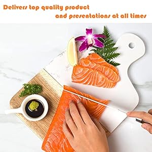 Cutting Board with Marble and Natural Wood,Serving Board for Steak Fruits with Handle,Chopping Board for Bread as Serving Trays (White) Cutting Board with Marble and Natural WoodServing Board for Steak Fruits with HandleChopping Board for Bread as Serving Trays White