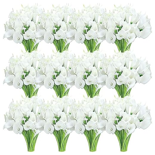 100 Pcs Artificial Calla Lily Flowers