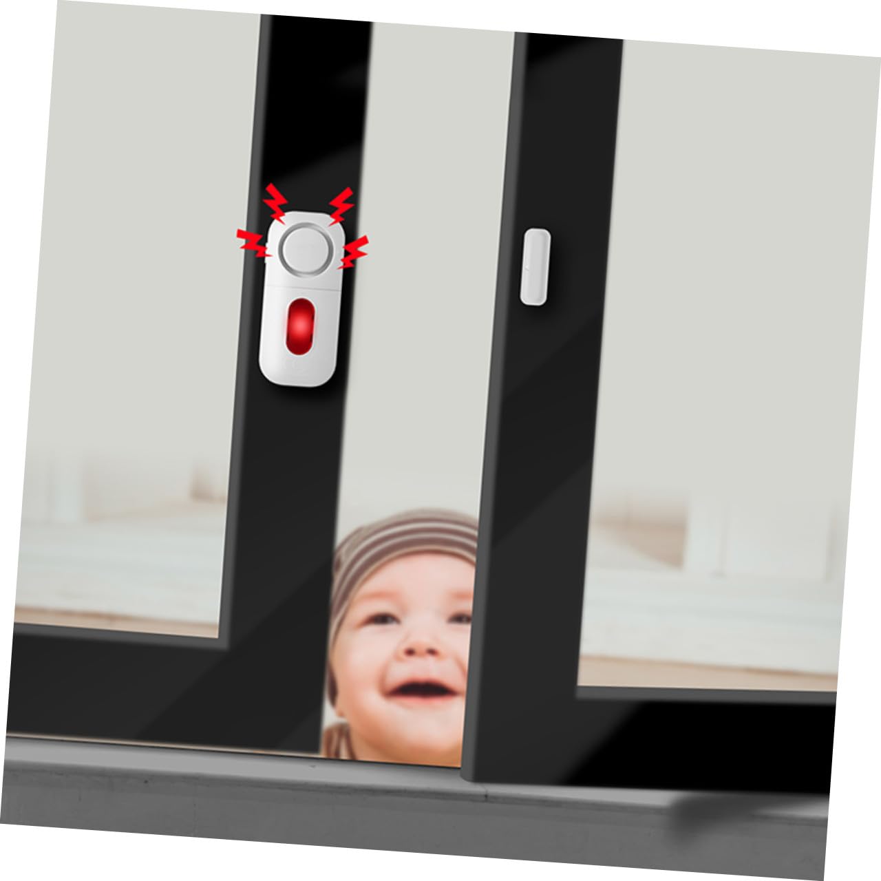 OSALADI 4 Piezas Alarma De Puerta y Ventana Imanes Puertas Alarmas De Puerta Para La Seguridad De Los Niños Alarma De Ventana Puertas y Ventanas Abdominales Familiar