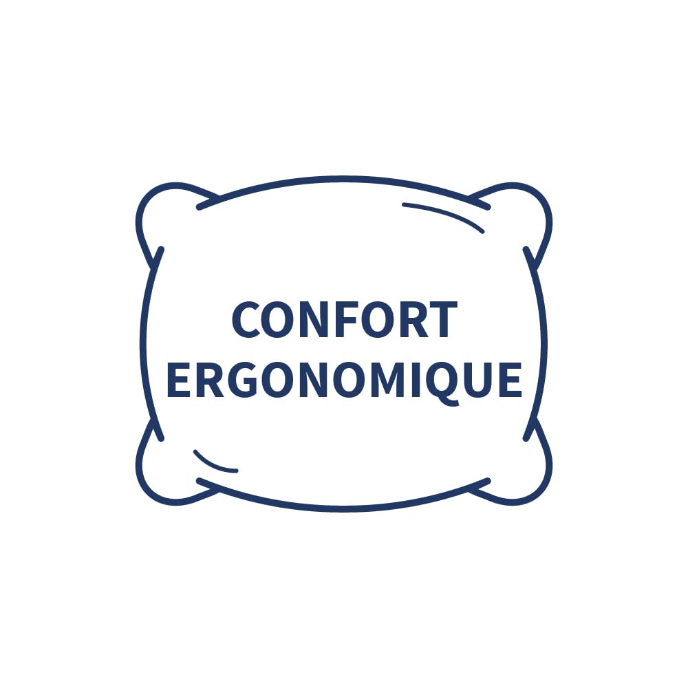 Bleu Calin Traversin Plat Memofill, Barrettes mousse à Mémoire de Forme et Fibre Polyester, Maintien Optimal des Cervicales, Blanc - 160 x 40 cm