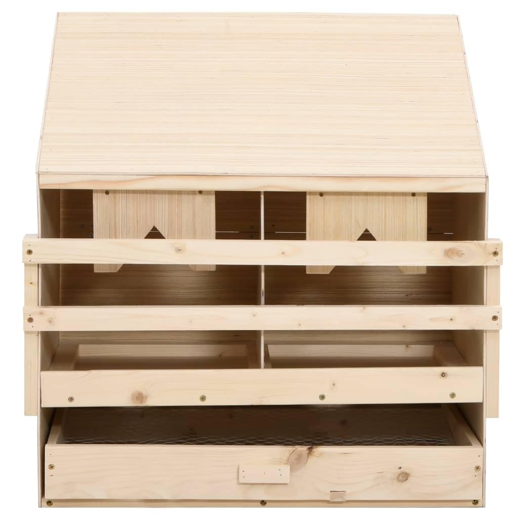 Generico Casetta Cova per Galline 2 Scomparti 63x40x65 cm Legno di Pino,6.14kg,170651