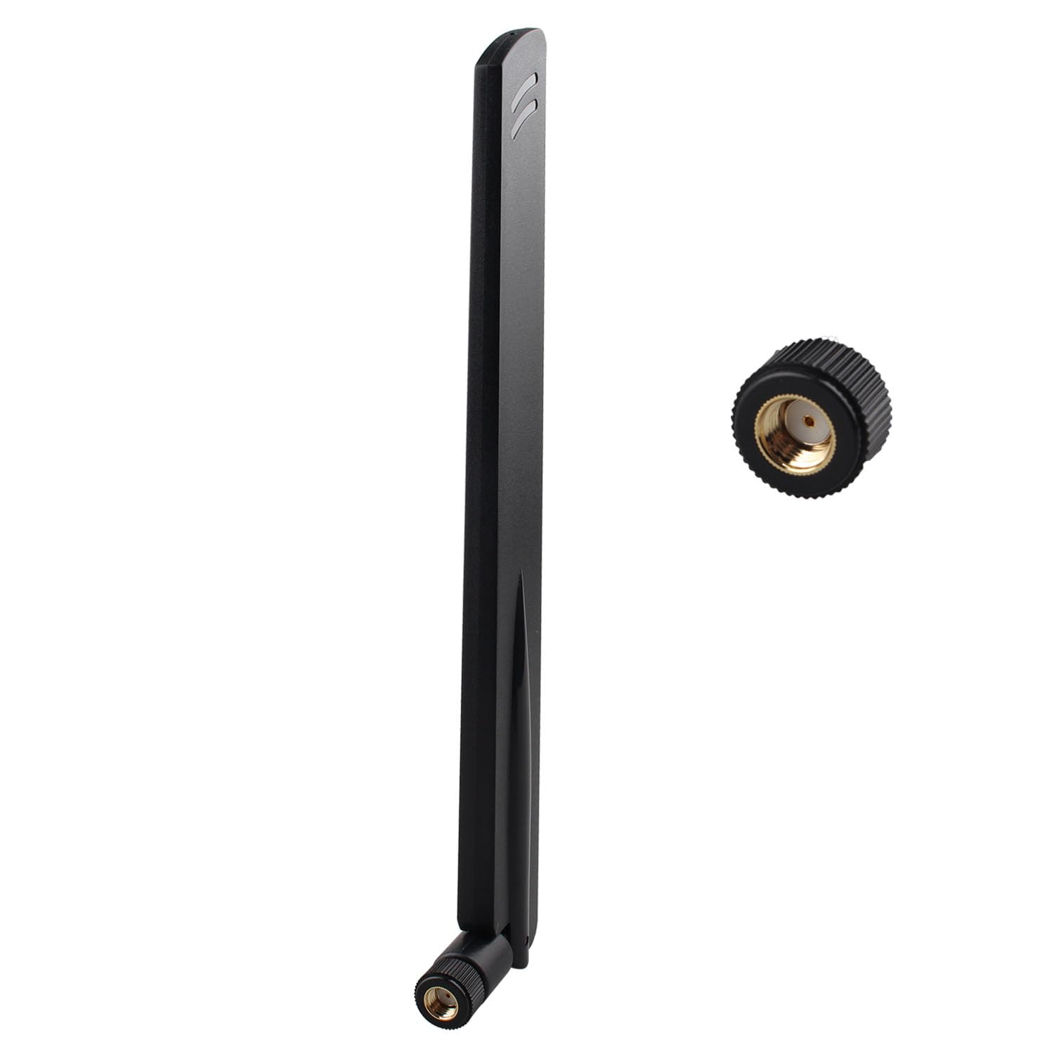 Covvy Antenne WiFi Bi-bande RP-SMA Mâle 10dB - Gain Élevé 2.4GHz 5GHz 5.8GHz Pour Routeur, Adaptateur USB, Caméra IP