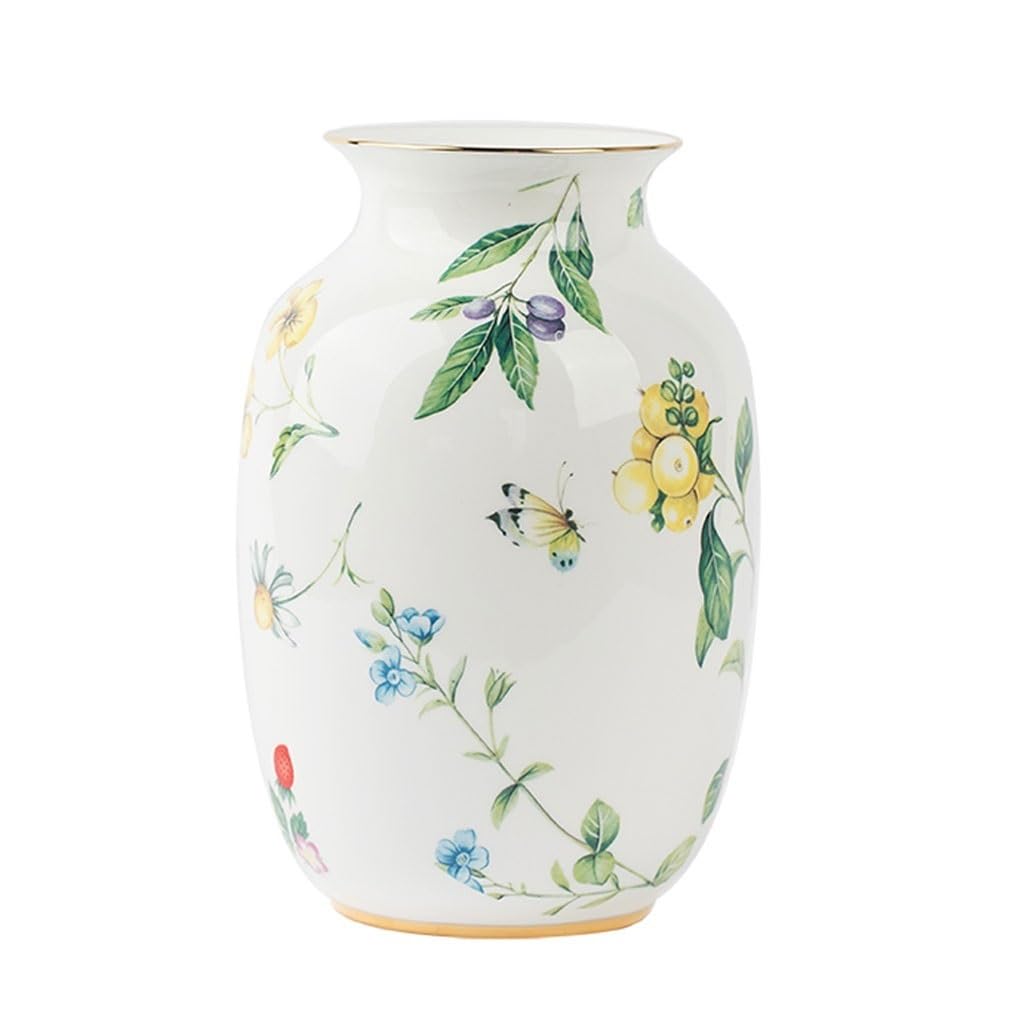 asdchZen Vases Ceramic Vase Garden Dried Flower Arrangement Modern Retro Dining Room Living Room Home Decoration Ornament Flowers Vases