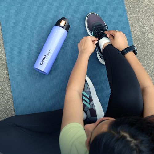 CELLO Skipper Thermosteel Water Bottle, 750ml, Violet | 24 Hours ...