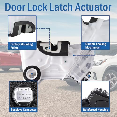 Image of Front Right Passenger Side Door Lock Latch Actuator Motor Fits for Toyota Corolla Highlander Camry Rav4 Lexus IS350 RX350, Replaces 69030-02380, 69030-53120