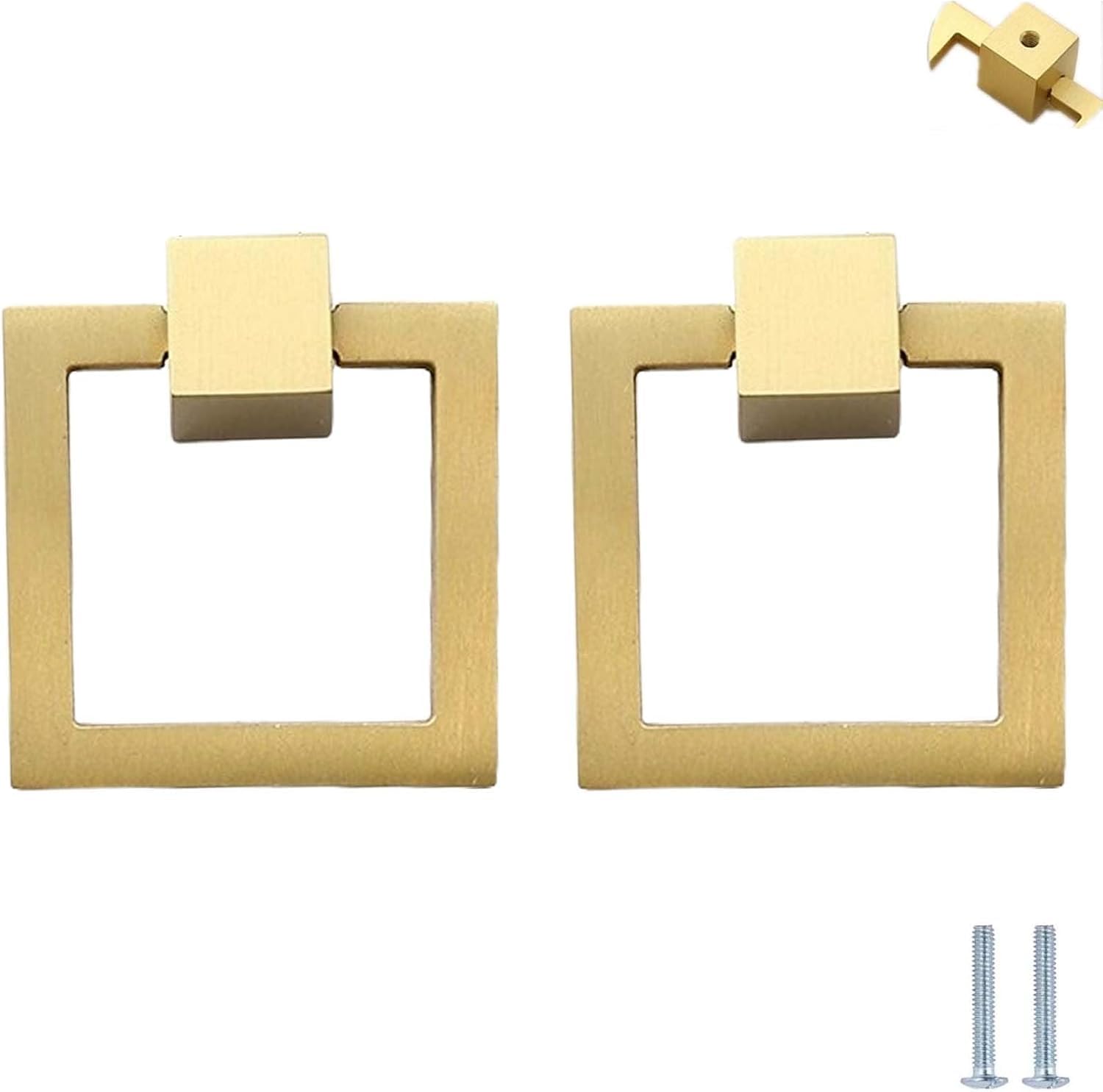 Tnbccxn Gold Cabinet Handles, Cabinet Handles, 2 Pcs Copper Wardrobe Ring Pendant Handle Pattern