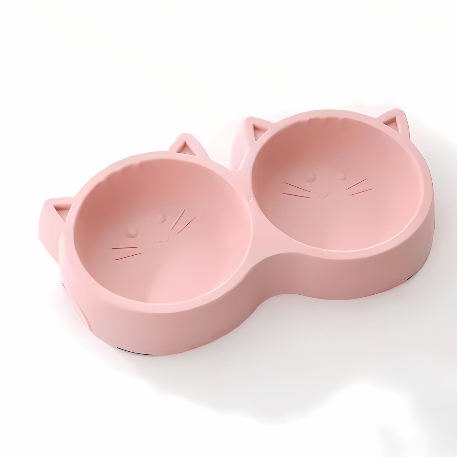 Pets Empire Non-Slip, Non-Toxic Pet Feeding Plastic Cat Face Shaped Double Bowl Food & Water Feeder 2-in-1 Bowl for Dogs and Cats (Pink). (B08V8TRM1H) Amazon Price History, Amazon Price Tracker