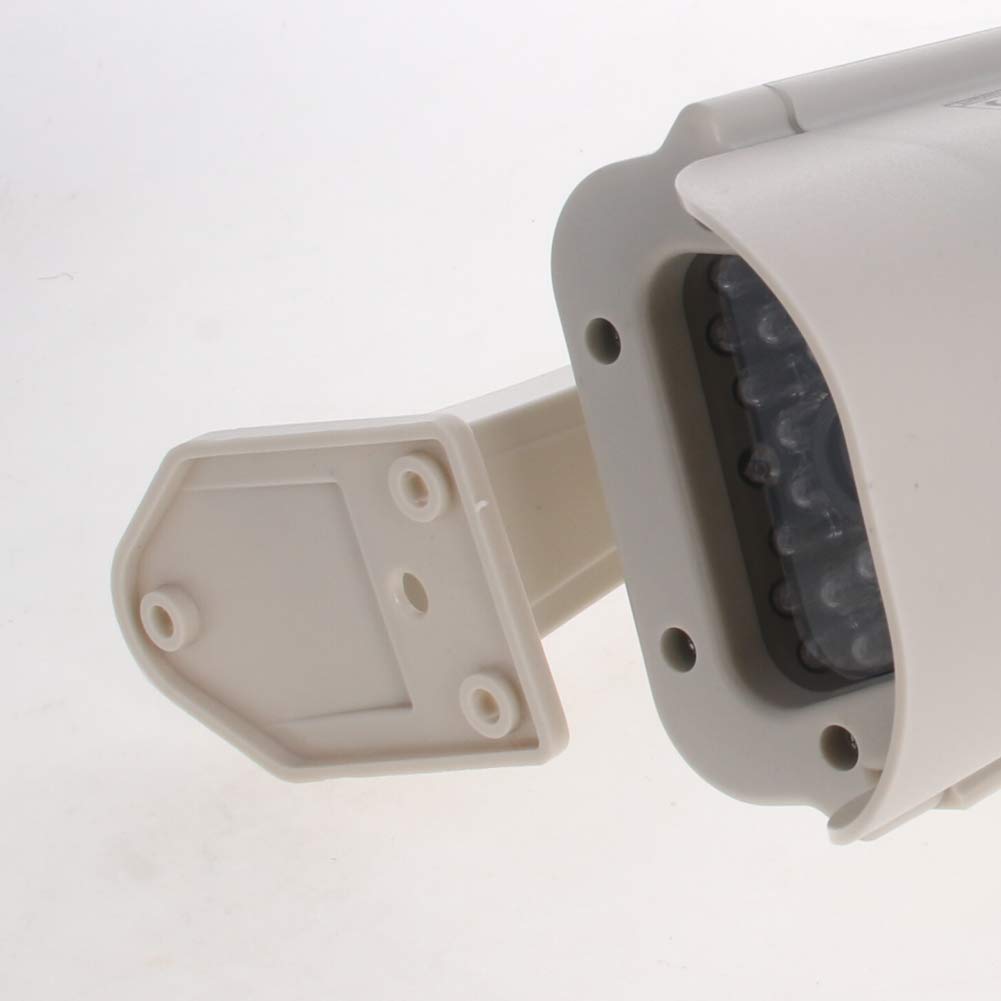 Othmro Sztuczna kamera bezpieczeństwa zasilana energią słoneczną atrapa system monitoringu CCTV, naklejka do domu na zewnątrz wewnątrz biała 4 szt