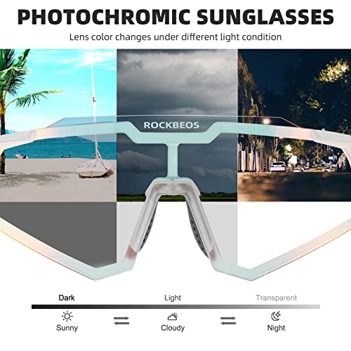 Rockbros Photochromic Sports Sunglasses For Men Women Cycling Uv Protection #TOP3