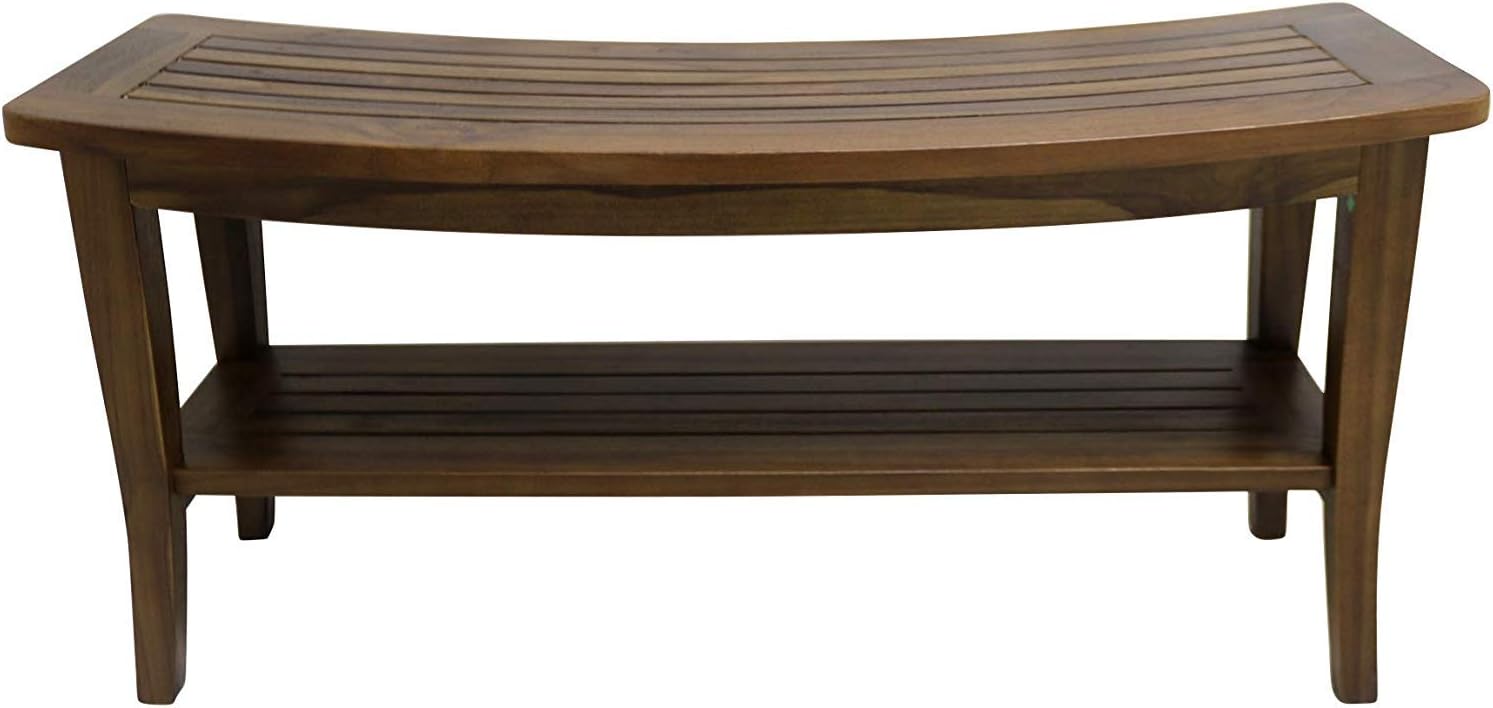 Teak Indoor Outdoor Patio Garden Yard Bath Shower Spa Waterproof Stool Bench