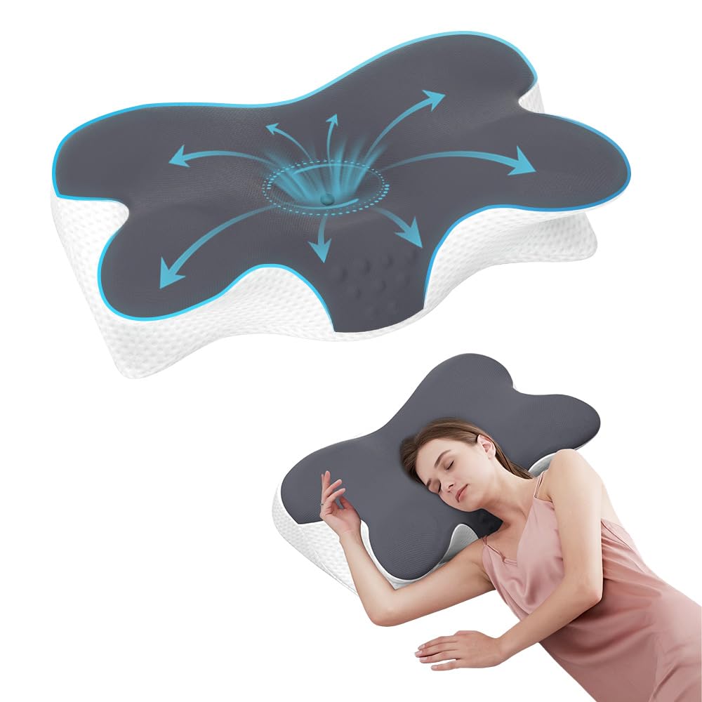 Amazon.com: Jpoht Cervical Neck Pillow for Neck Pain Relief