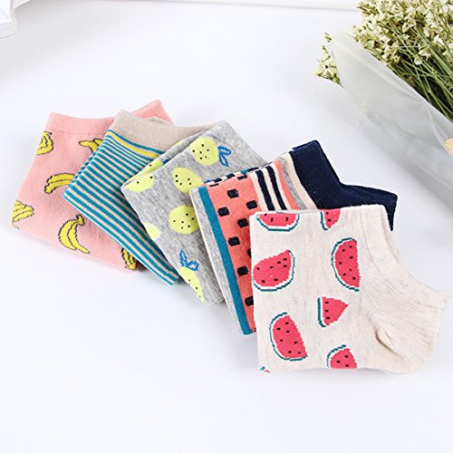 Glamorstar Women Socks Cotton No Show Low Cut Socks Ankle Sock 5 Pack2