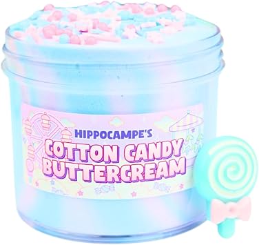 Cotton Candy Buttercream Slime Scented | Handmade Slime | Hippocampe Slimes 4OZ