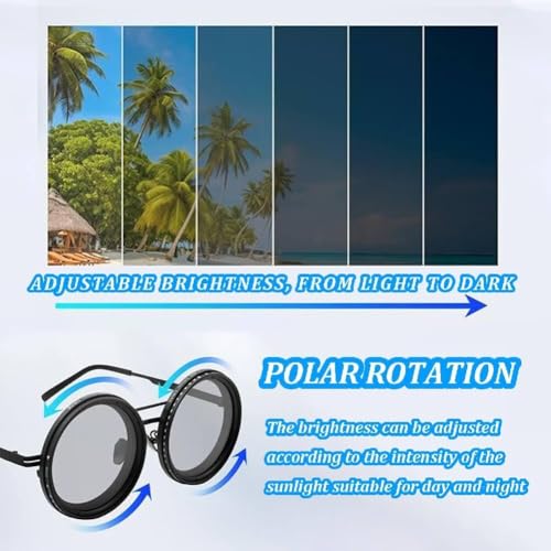 Lombell Adjustable Sunglasses Mens,1-9 Gear Adjustable Tint sunglasses,Nd Filter Adjustable Polarized Lens Sunglasses4