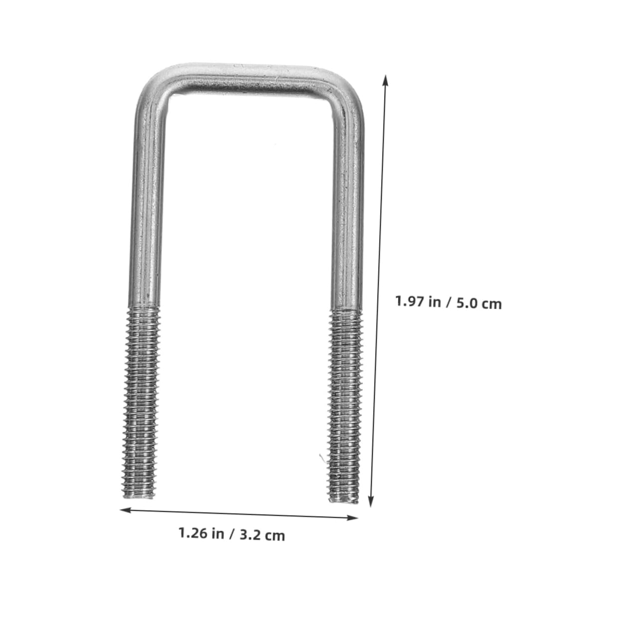 NAMOARLY 5pcs Square U-Bolts Stainless Steel U-Bolt Fastener Square Nuts Universal Clamp for Construction