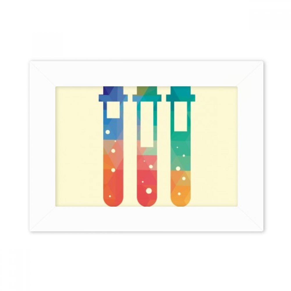 Chimie de bureau cadre photo blanc DIYthinker 10.2x15.2cm, peinture tubes à essai multicolore