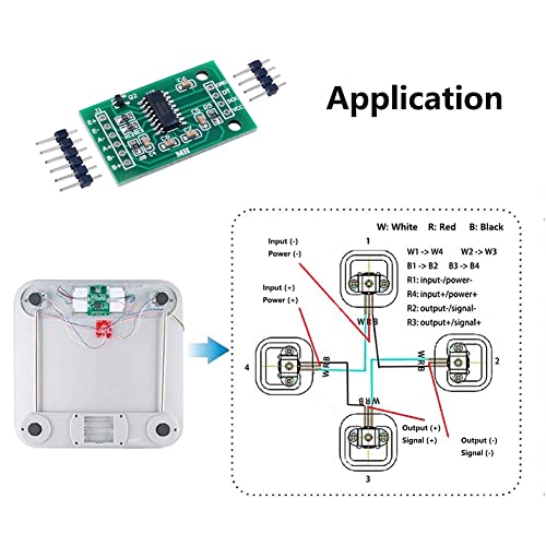 5pcs hx711 load cell amplifier ad 24 bits precision breakout board dual-channel weighing sensors converter modules for arduino for raspberry pi