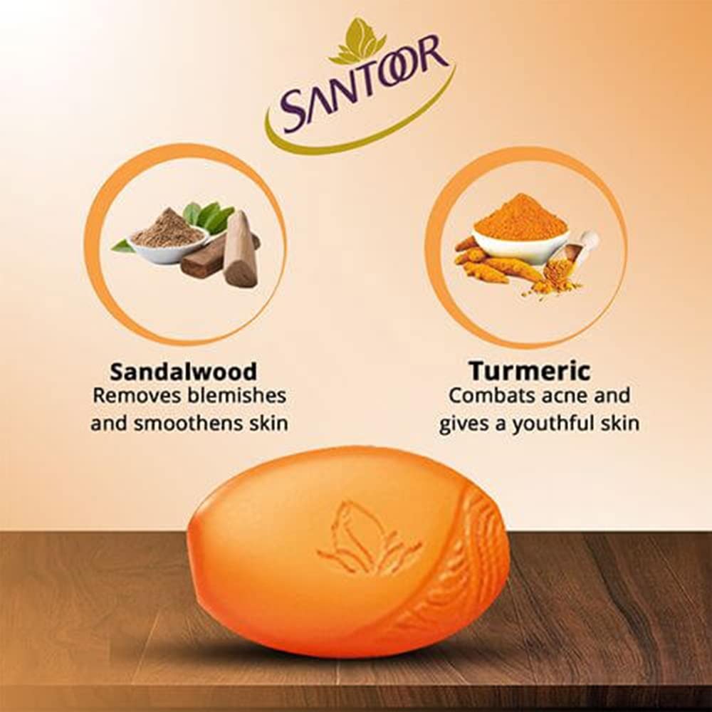 Amazon.com : Santoor Sandal and Turmeric Soap - 3x150gm : Beauty 
