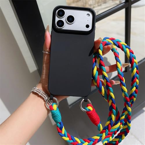 �N���X�{�f�B �L�����f�B�J���[ �g�уP�[�X for iPhone 17 Air 16 15 14 Plus 13 12 11 Pro Max X XR XS �\�t�g�V���R���J�o�[ �u���b�N for iPhone 12 Pro�p