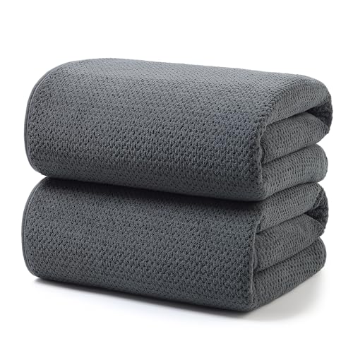 REDKISS Pack of 2 Jumbo Bath Sheets, 40 x 80 Inches Microfib