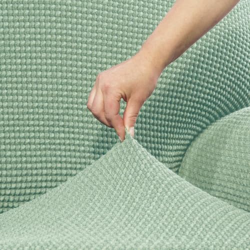 SOFASKINS super elastischer ecksofa überzug, waschbar, hochwertig, atmungsaktiv, bequem und langlebig, Sofa überzug, Einfach anzubringen, Maße (340-540 cm), Farbe Türkis