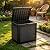 Fancyango 31 Gallon Waterproof Deck Box, Resin Outdoor Storage Box with Lockable Lid, Outside Package Delivery for Patio, Garden & Porch, Black