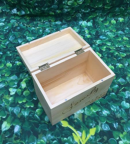 LGU Monogrammed Personalized Custom Family Wooden Recipe Box