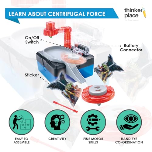 Image of Amazing Electric Top DIY Kit | Build, Learn & Play | STEM Toy for Kids Age 8+ | Centrifugal Force Learning Kit with AR Experience | Fun Educational Game