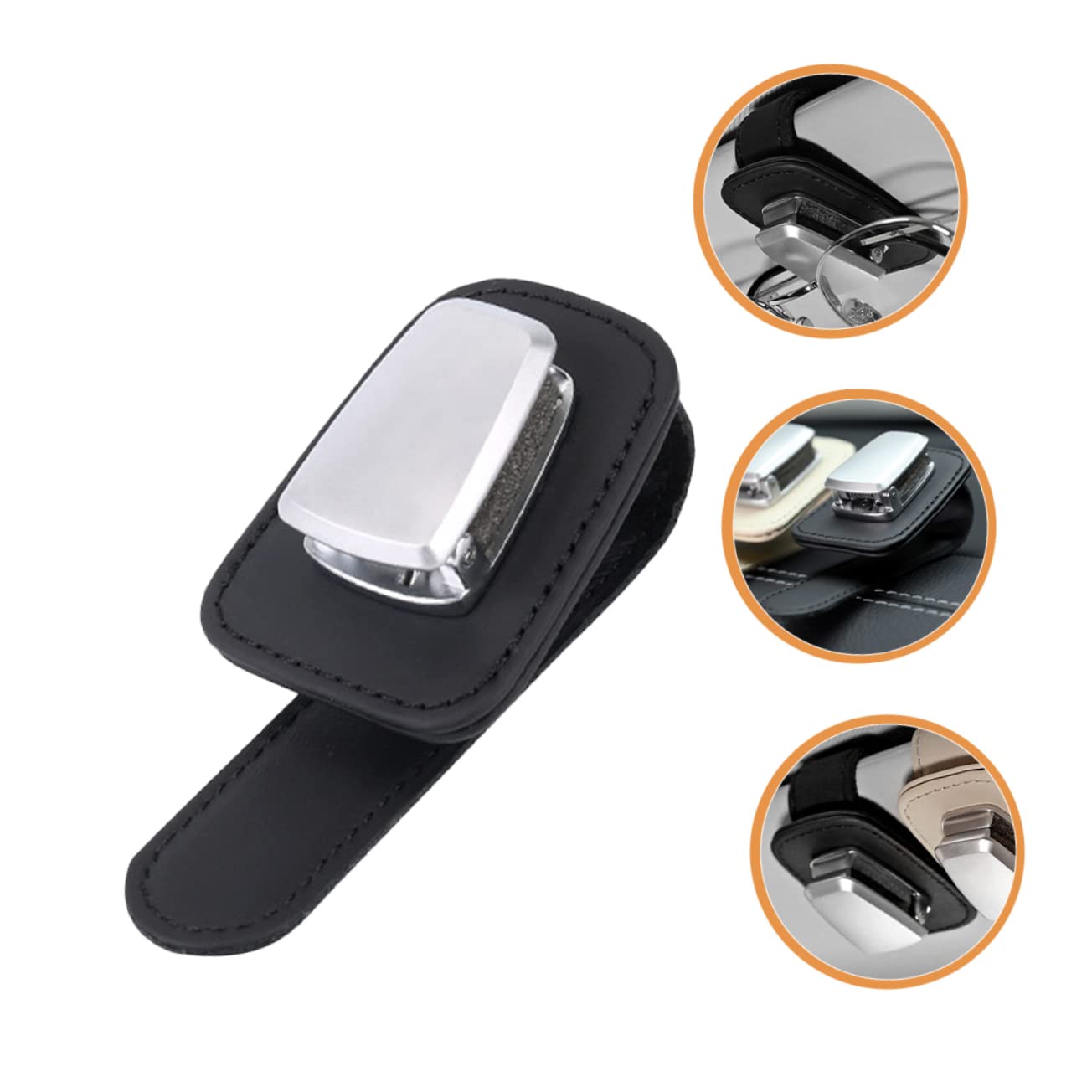 ULTECHNOVO 4 Pièces Porte-lunettes De Voiture Clip De Billet De Visière Clip De Lunettes De Voiture Organisateur De Lunettes De Soleil Pour Voiture Porte Lunettes Pour Voiture Matériel Black