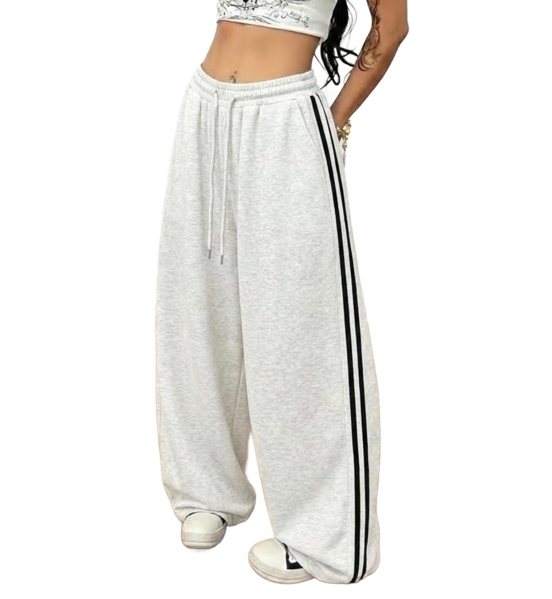 dockstreet Track Pant for Women || Baggy Fit || Track Pants || Full Elastic Jogger Track Pant ||-picture-25
