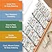 EssexWares – Bold Blooms Flower Bible Tabs for Old and New Testament, 80 Large Print Tabs for Bible Study, Water-Resistant and Durable Bible Index Tabs for Women and Men - 1.7