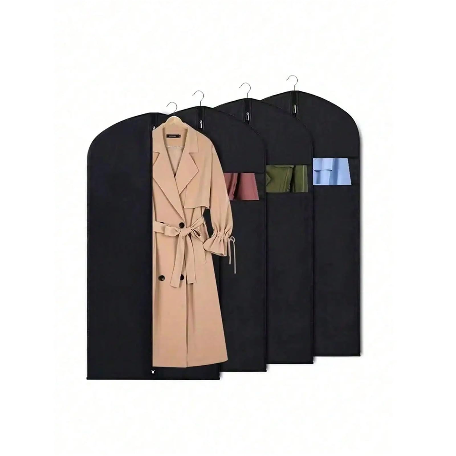 Funda de traje poliéster con ventana