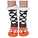 Produktbild Houda Warme und weiche Damen-Socken mit Cartoon-Tiermotiven, kuschelig, rutschfest, für den Winter, für drinnen und draußen, Einheitsgröße, 02 Fuchs, One size