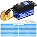 WOAEIUOS 20kg Low Profile Servo RC Digital Servo High Torque Full Metal Gear with 25T Metal Servo Horn for 1/10 RC Car Tamiya Kyosho On-Road Touring Drift Car/Robot/Boat