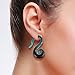 Oyaface 2 PCS Seahorse Shaped Glass Ear Tapers Plugs 8G-2G Handmade Hanger Gauges Piercing Jewelry Set Dark Blue 6G (4mm)