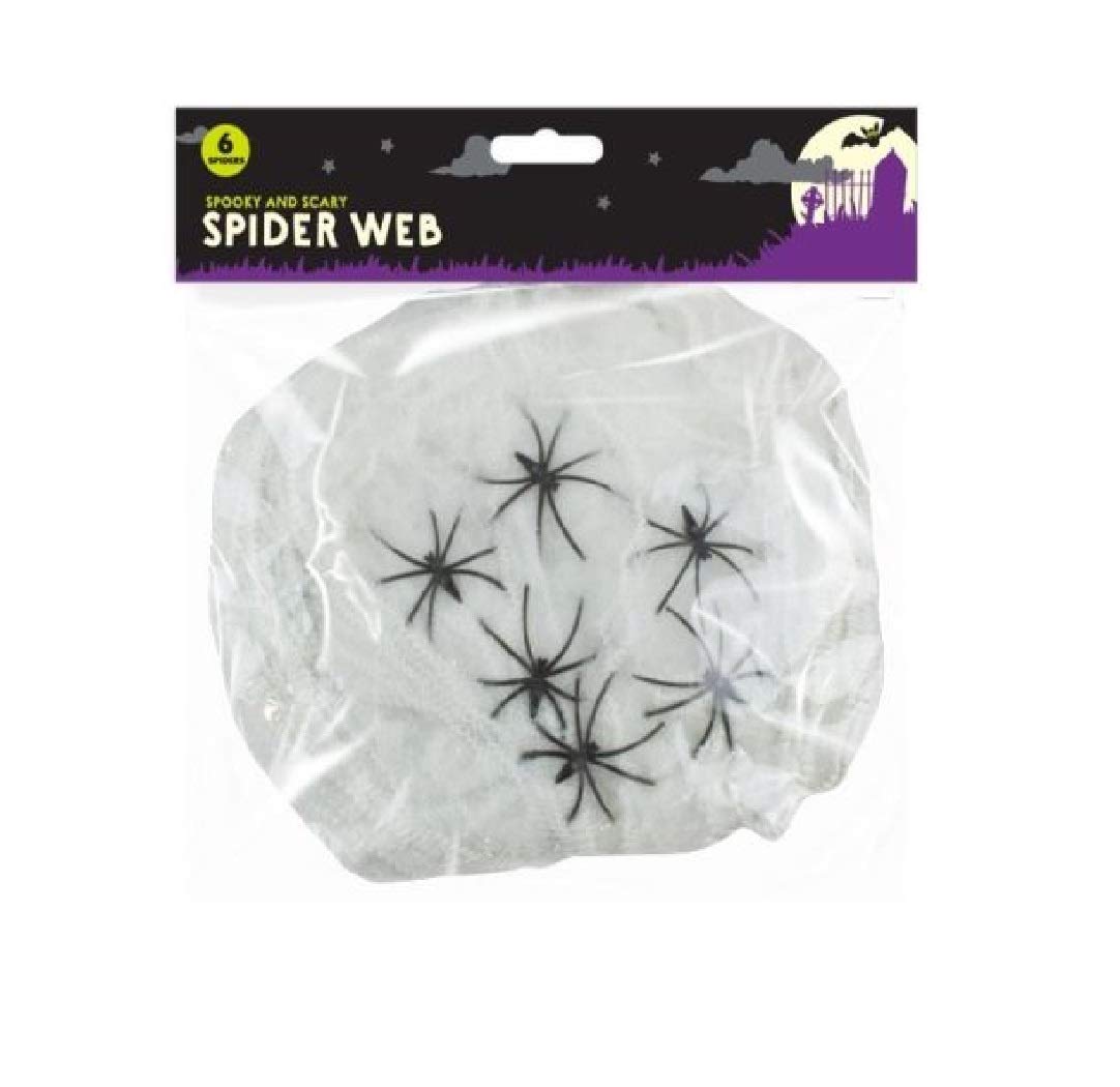 Lizzy Spooky And Scary Halloween Spider Web Decoration - Halloween Deco Accessory Uk