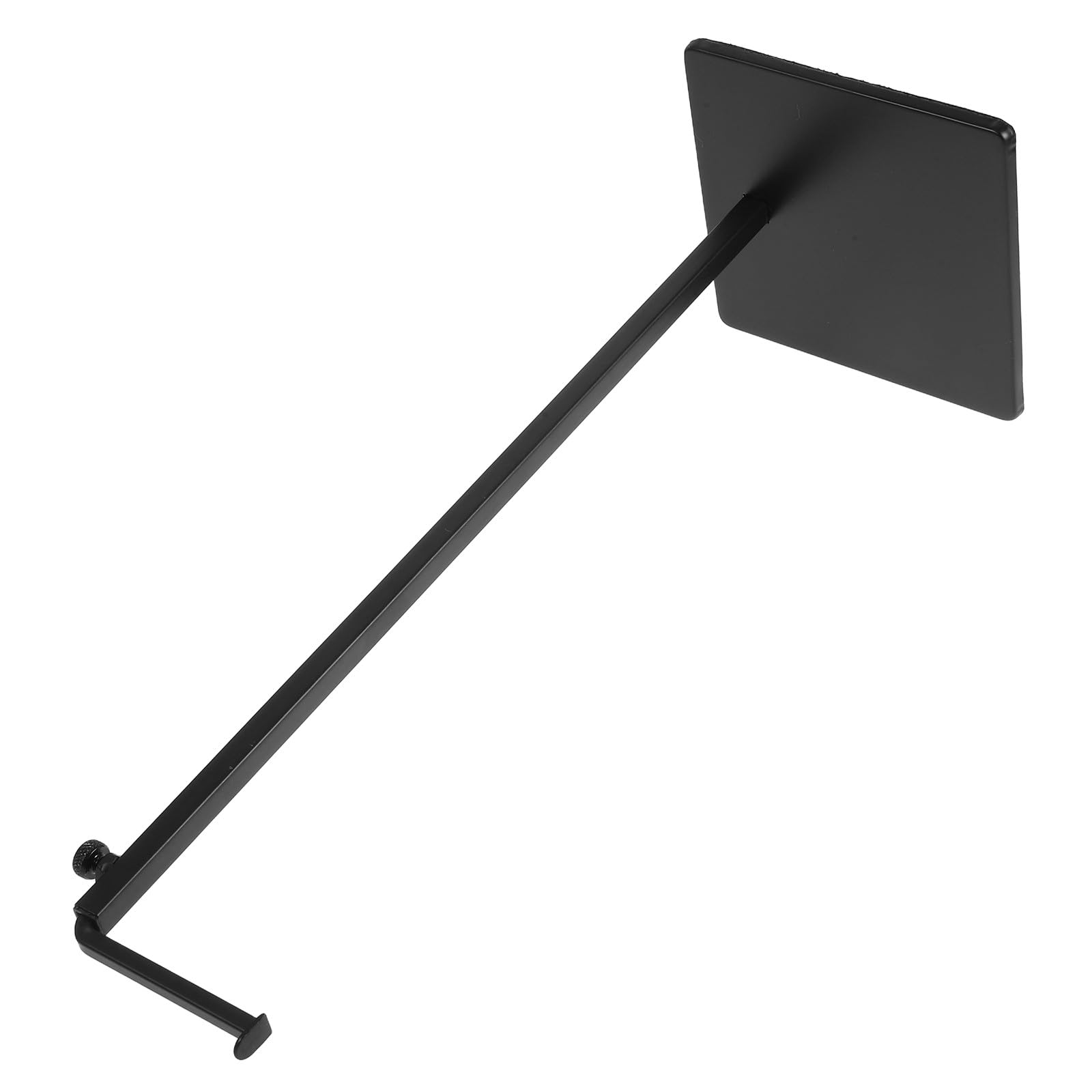 BETOOKY Soporte de Metal Negro Mate para Bolsos Ajustable en Altura, Expositor en Forma de 7 para Tienda y Hogar, Perchero para Exhibición y Organización de Bolsos y Monederos