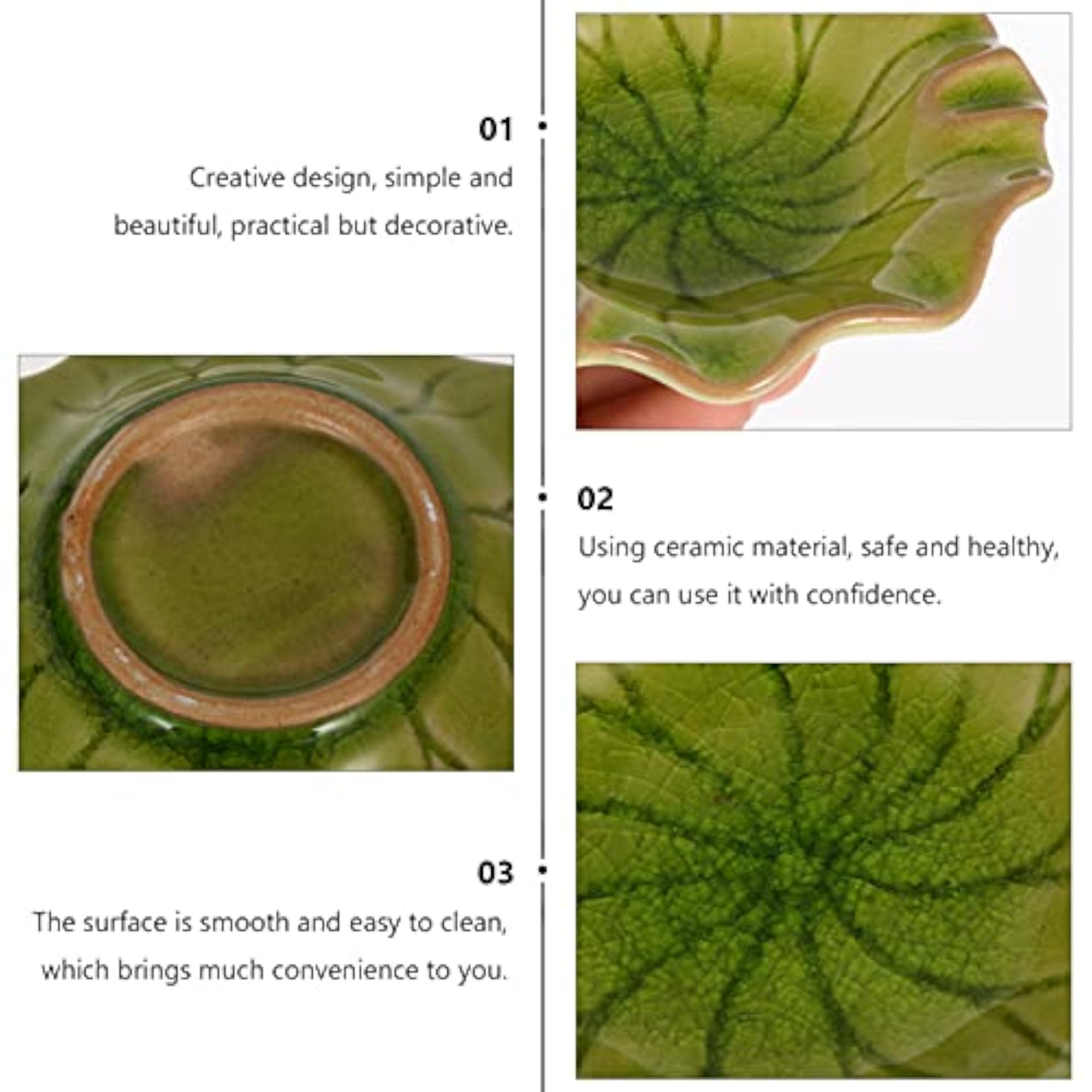Ceramic Leaf Bowl Tray for Essential Oils Diffusing