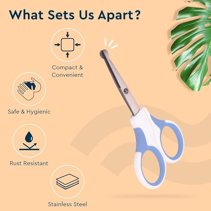 Image of Precision Pubic Hair Trimming Scissors | Rounded Tips for Safe Grooming | Multipurpose Shears for Men and Women | Stainless Steel with Easy Handling | Comes with Hygeine Cap