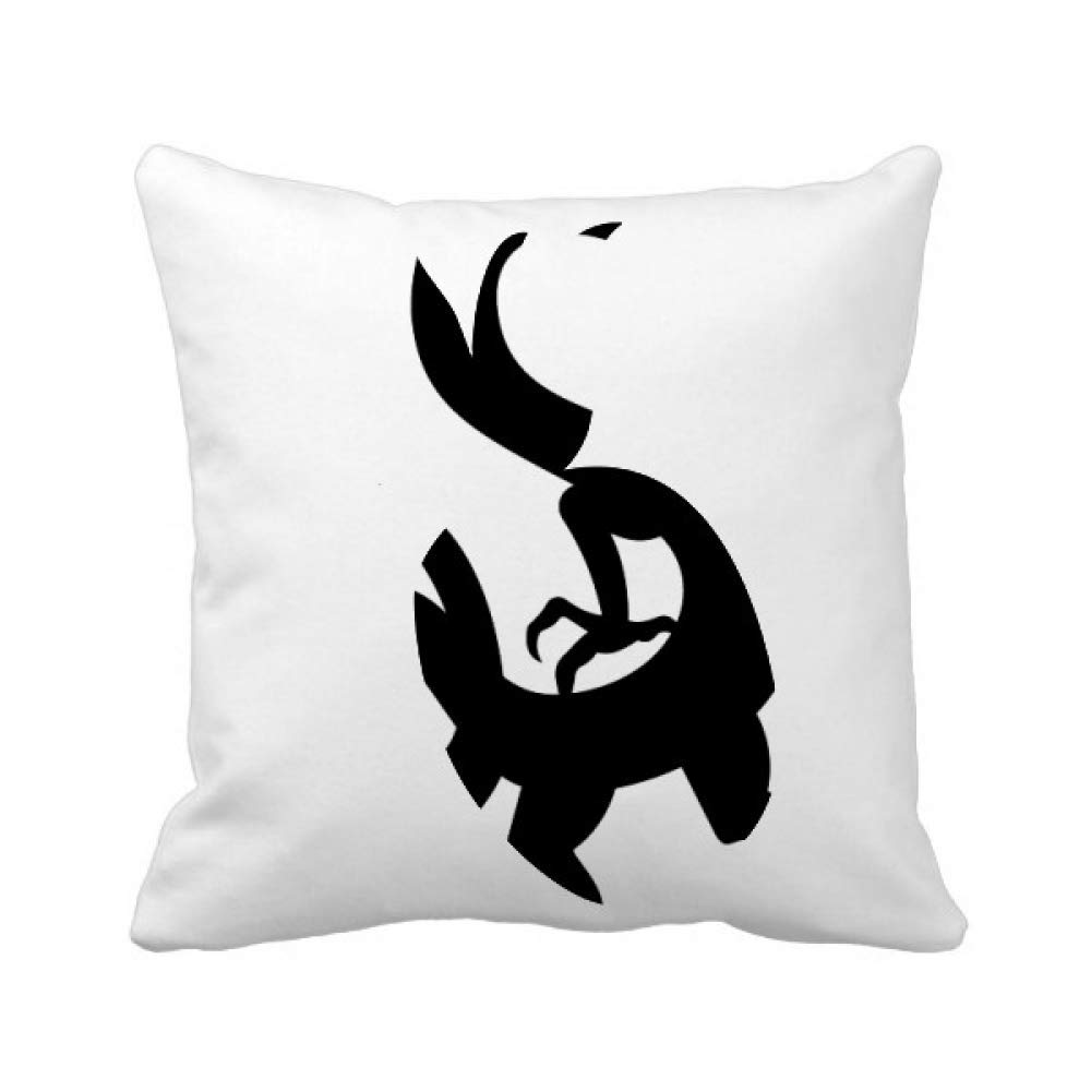 Coussin dragon chine motif ananas housse carrée jaune décoration maison