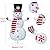 Lighted Snowman Outdoor Christmas Decorations, 42inch Collapsible Christmas Snowflake Cloth Snowman, Outdoor Snowman for Xmas Indoor/Outside Yard Holiday Party Decoration