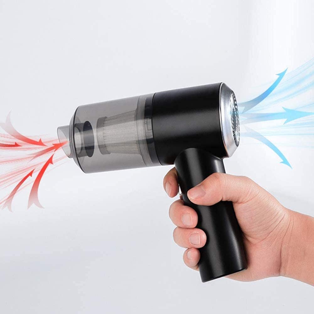 Aspirateur Voiture Sans Fil 2 En 1 YUEJIDZ - Puissant 6000Pa - LED - Rechargeable USB - Humide Et Sec