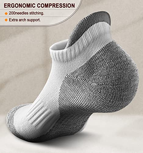 Image of BULLIANT Socks For Women 6Pairs-Womens Athletic Ankle Socks No Show Cushioned for Walking Running-Compression Arch Support